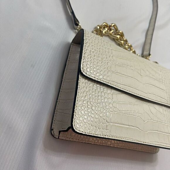 House of Harlow 1960 Handbag Croc Embossed Italian Leather Ivory - Picture 7 of 14
